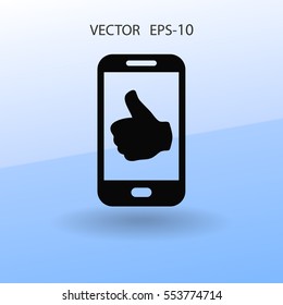 Icono plano del smartphone. ilustración vectorial