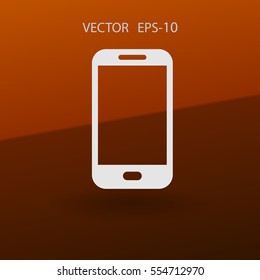 Flat icon of smartphone. vector illustration