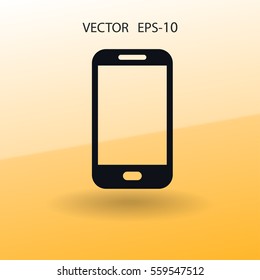 Flat icon of smartphone. vector illustration