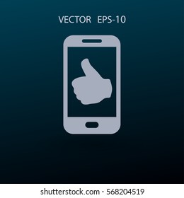 Flaches Symbol für Smartphone. Vektorgrafik