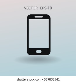 Flat icon of smartphone. vector illustration