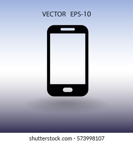 Flat icon of smartphone. vector illustration