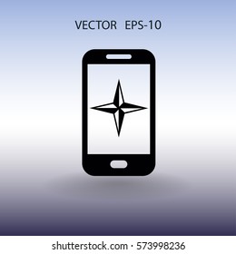 Flaches Symbol für Smartphone. Vektorgrafik