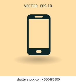 Flat icon of smartphone. vector illustration