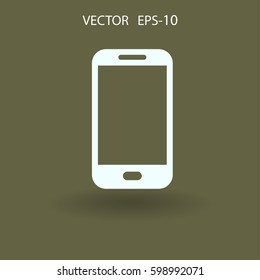 Icono plano del smartphone. ilustración vectorial