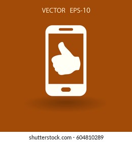 Ícone plano do smartphone. ilustração vetorial