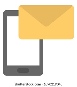 
Flat icon of sms and chatting, communication concept
