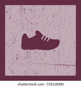 Flat icon. Sneaker.