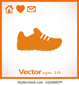Flat icon. Sneaker.
