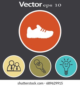 Icono plano. Sneaker.