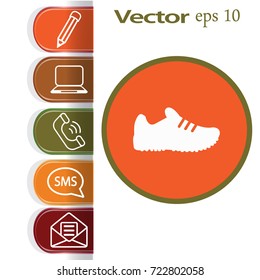 Flat icon. Sneaker.