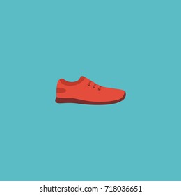 Flat Icon Sneakers Element. Vector Illustration Of Flat Icon Gumshoes Isolated On Clean Background. Can Be Used As Sneakers, Gumshoes And Shoes Symbols.