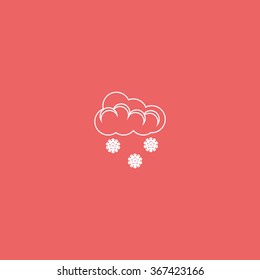 Flat icon of snow.