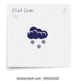 Flat icon of snow.