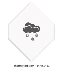 Flat icon of snow.