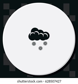 Flat icon of snow.