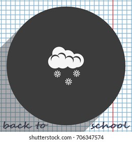 Flat icon of snow.