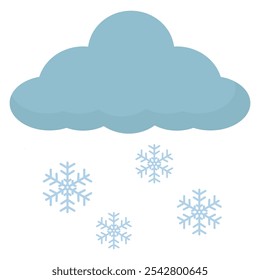 Flat icon of snow isolated on white background.