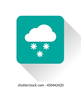 flat icon of snow. Weather vector symbol