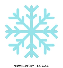 Flat icon snowflake. Vector illustration.