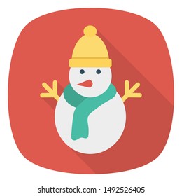  Flat icon for snowman