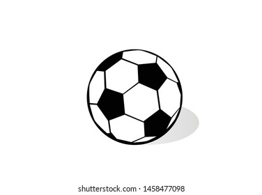 Flat icon of soccer ball, hobby, sport, passion.