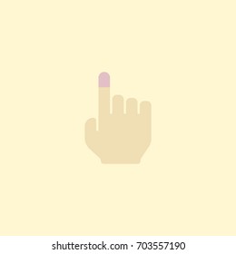 Flat Icon Soft Touch Element. Vector Illustration Of Flat Icon Touchscreen Isolated On Clean Background. Can Be Used As Soft, Touch And Touchscreen Symbols.