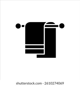 Flat Icon Soft Towel Stylized and Editable Vector Illustration for House Appliances Design Theme.