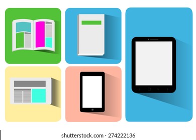 flat icon of source of information
