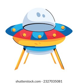 A flat icon of space capsule 