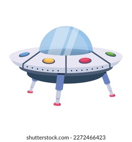 A flat icon of space transport 