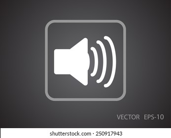 Icono plano del altavoz