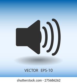 Flat icon of speaker