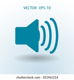 Flat icon of speaker