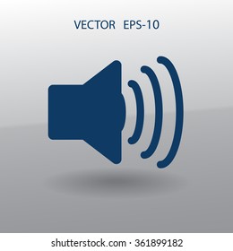 Flat icon of speaker