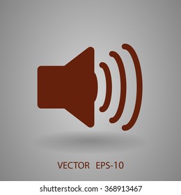Flat icon of speaker