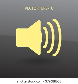 Icono plano del altavoz