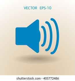 Flat icon of speaker