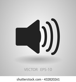Flat icon of speaker