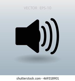 Flat icon of speaker