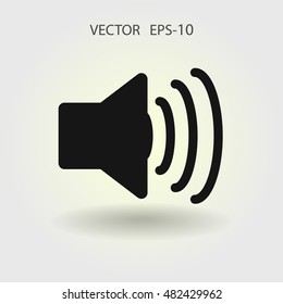 Flat icon of speaker
