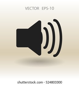 Flat icon of speaker. vector illustration