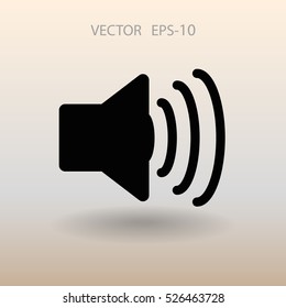 Flat icon of speaker. vector illustration