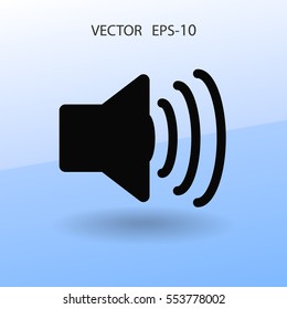 Flat icon of speaker. vector illustration
