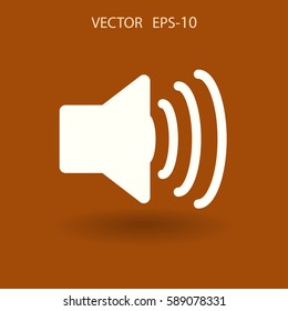 Flat icon of speaker. vector illustration