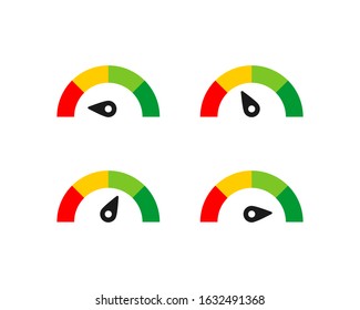 flat icon Speedometer . Colorful Info-graphic
