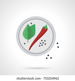 Flat icon spicy menu