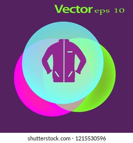 Flat icon. Sport jacket.