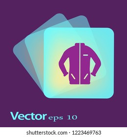 Flat icon. Sport jacket.