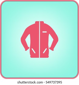 Icono plano. Chaqueta deportiva.